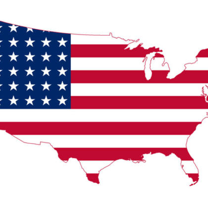 Usa Flag Map