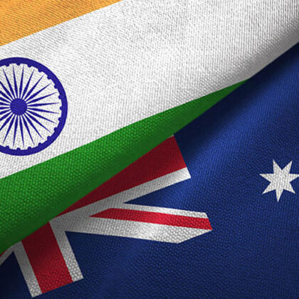 India Australia Flags