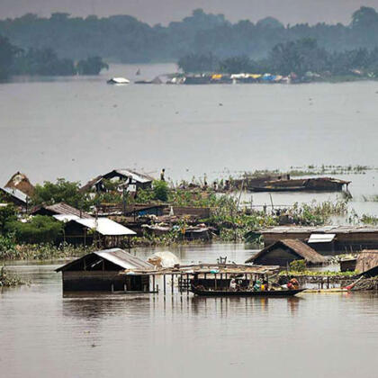 Assam Brahmaputra Floods Pti