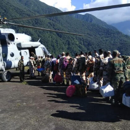 Airforce Rescue Peoples From Sikkim Rain Hit