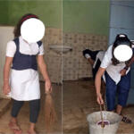 महिला प्राचार्याने विद्यार्थ्यांना करायला लावले शौचालय स्वच्छ