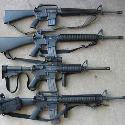Assault Rifles Top M16a1 M4 M16a2 M16a4