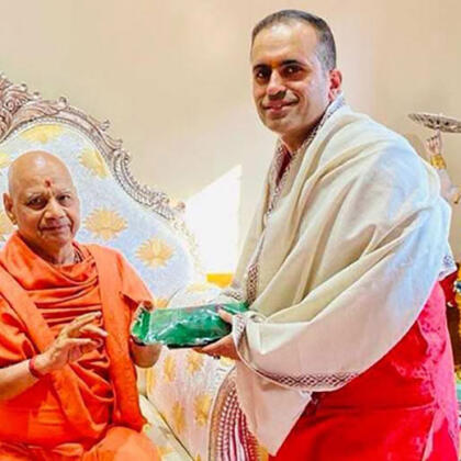 Gaurav Deshpande With Swami Govind Dev Giri Maharaj