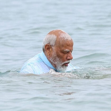 Pm Modi At Ram Setu Hloi Deep In Sea