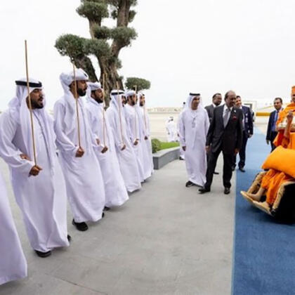 Abudhabi Welcome Mahant Swami